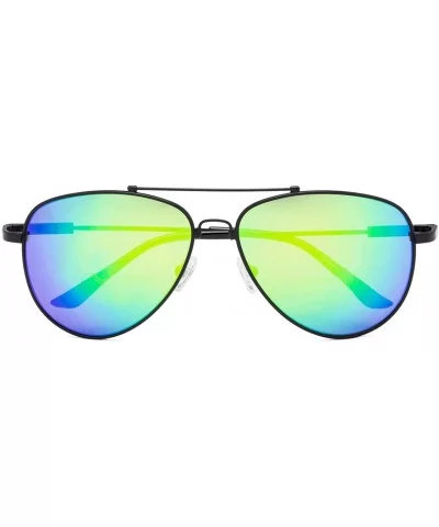 Bifocal Sunglasses - Polit Style Reading Sunglass with Memory Bridge and Arm - Black Frame Green Mirror - C718EGHGL9L $17.83 ...