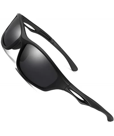 Polarized Aviator Sunglasses Eyewear Outdoor - Black - CK187Q587RC $11.11 Aviator