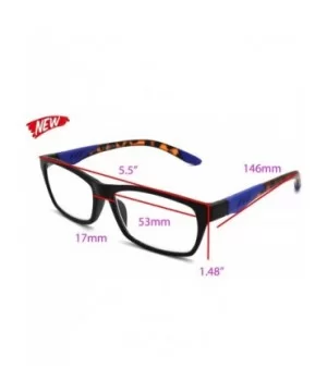 Double Injection Lightweight Reading Glasses Free Case - Z1 Matte Black / Tortoise Blue - C418YTMKUX6 $17.21 Rectangular