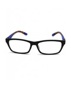 Double Injection Lightweight Reading Glasses Free Case - Z1 Matte Black / Tortoise Blue - C418YTMKUX6 $17.21 Rectangular