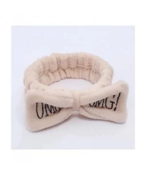 Soft Bath Wash Face Girls Hairband Hair Accessories Headwear Letter Dark Khaki - White - CW18YQURK23 $7.86 Aviator