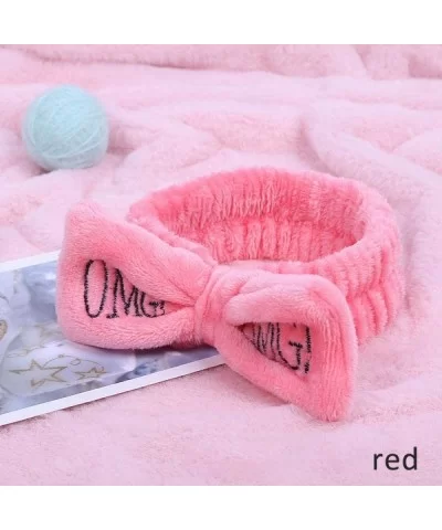 Soft Bath Wash Face Girls Hairband Hair Accessories Headwear Letter Dark Khaki - White - CW18YQURK23 $7.86 Aviator