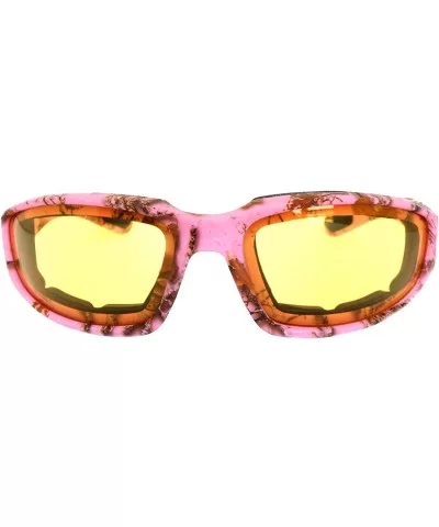 Motorcycle Camouflage Padded Foam Sport Glasses Polarized High Definition Colored Lens - Yellow Lens - CW182GSWDLX $8.78 Sport