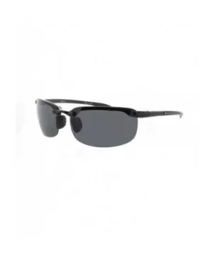 Island Sol TR90 Polarized and Non-Polarized Partial Flex Frame Semi Rimless Sunglasses - Polarized Black - CI12MZO3NBF $22.71...