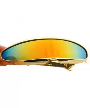 Electroplated Silver Clothing Sunglasses Futuristic - CB199ZXH646 $11.26 Goggle