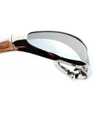 Electroplated Silver Clothing Sunglasses Futuristic - CB199ZXH646 $11.26 Goggle