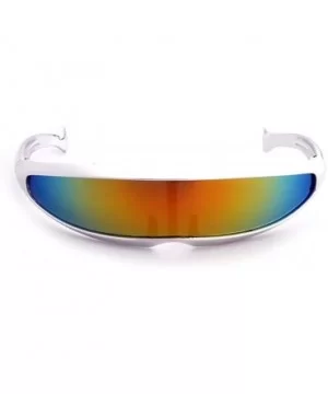 Electroplated Silver Clothing Sunglasses Futuristic - CB199ZXH646 $11.26 Goggle