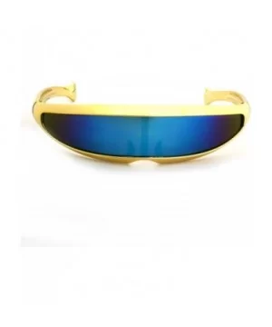 Electroplated Silver Clothing Sunglasses Futuristic - CB199ZXH646 $11.26 Goggle