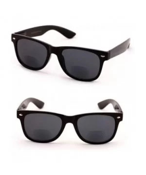 Classic Bifocal Outdoor Reading Sunglasses - Comfortable Stylish Simple Readers Magnification - 2 Black Lens - CZ1294GN3DN $8...