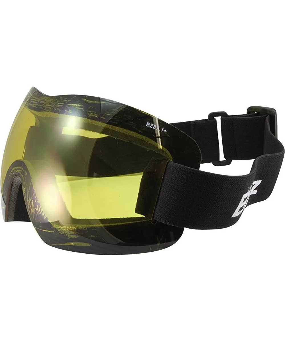 Starling Skydiving Motorcycle Goggles Yellow Anti-Fog One Piece Lens - CY18G2ZCGXN $11.96 Goggle