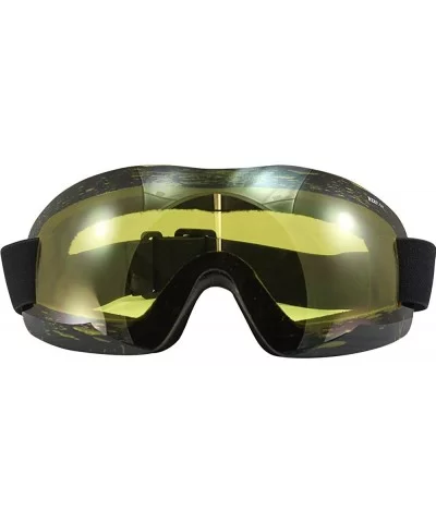 Starling Skydiving Motorcycle Goggles Yellow Anti-Fog One Piece Lens - CY18G2ZCGXN $11.96 Goggle