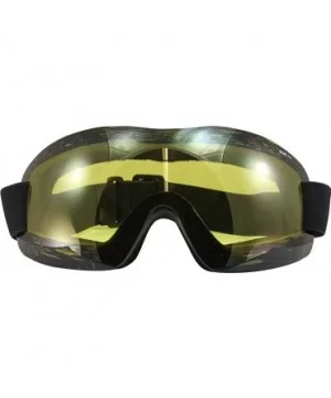 Starling Skydiving Motorcycle Goggles Yellow Anti-Fog One Piece Lens - CY18G2ZCGXN $11.96 Goggle