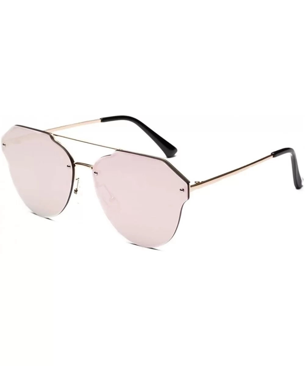 Women's Retro Cat Eye Oval Shades Frame UV Protection Polarized Sunglasses - Gold - CO18E7LYNI8 $8.64 Oval