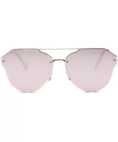 Women's Retro Cat Eye Oval Shades Frame UV Protection Polarized Sunglasses - Gold - CO18E7LYNI8 $8.64 Oval