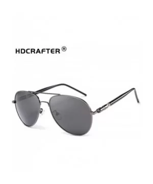 Men Women Fashion Aviator Polarized Sunglasses Vintage with Oversized Frame for Sport Driving Fishing - Grey - C318YNMAEYY $5...