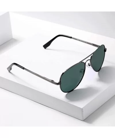 Polarized Aviator Sunglasses Mirrored Lens Metal Frame for Men Women - 100% UV 400 Protection - A4 G15 - C918L2C4Z7H $12.30 W...