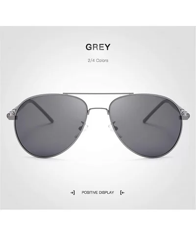 Men Women Fashion Aviator Polarized Sunglasses Vintage with Oversized Frame for Sport Driving Fishing - Grey - C318YNMAEYY $5...