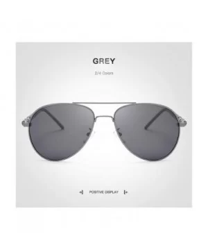 Men Women Fashion Aviator Polarized Sunglasses Vintage with Oversized Frame for Sport Driving Fishing - Grey - C318YNMAEYY $5...