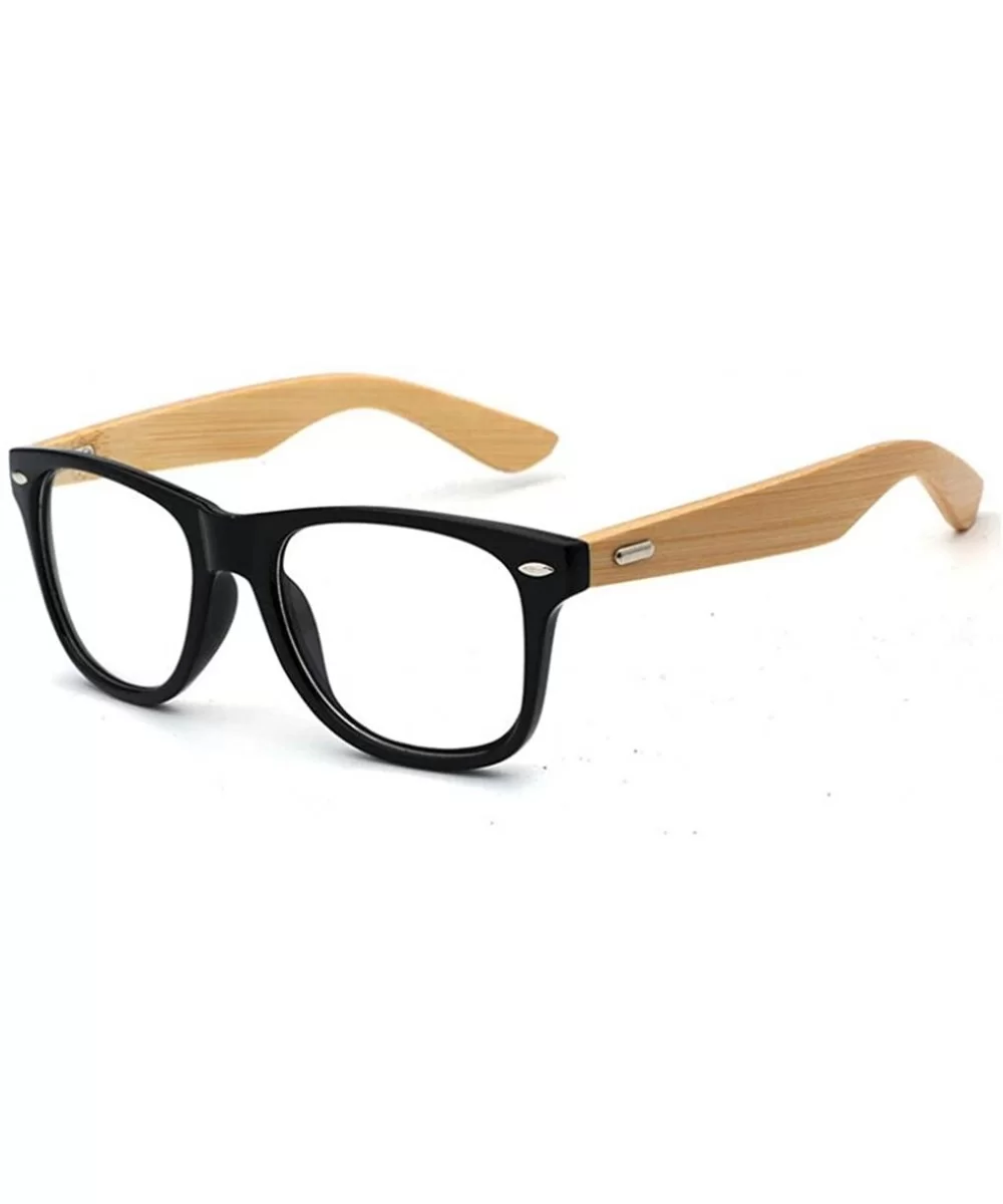 2018 Bamboo Sunglasses Wooden Wood Retro Vintage Summer Glasses for Men Women - B - CO18EM2YWT5 $7.06 Sport