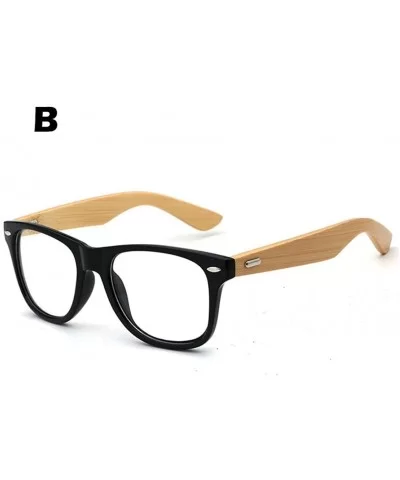 2018 Bamboo Sunglasses Wooden Wood Retro Vintage Summer Glasses for Men Women - B - CO18EM2YWT5 $7.06 Sport