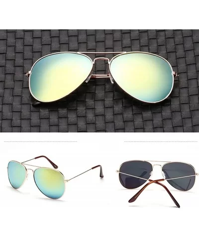 Classic Polarized Aviator Sunglasses for Men and Women Metal Frame UV400 Lens Sun Glasses - I - CC1908MYZLQ $5.88 Oversized