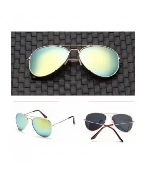 Classic Polarized Aviator Sunglasses for Men and Women Metal Frame UV400 Lens Sun Glasses - I - CC1908MYZLQ $5.88 Oversized