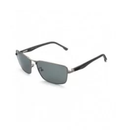 Metal Sport Sunglasses with Spring Hinge Polarized and UV 400 Protection lenses - Gunmetal Frame Grey Lens - CC18TQUXIR0 $11....