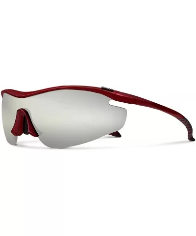 Zeta Red Road Cycling/Fishing Sunglasses with ZEISS P7020M Super Silver Mirrored Lenses - C618KMO90NZ $17.14 Sport