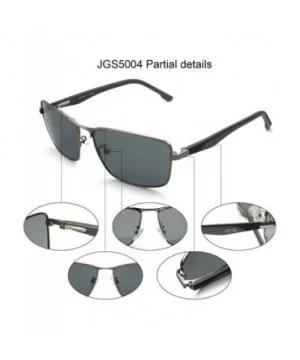 Metal Sport Sunglasses with Spring Hinge Polarized and UV 400 Protection lenses - Gunmetal Frame Grey Lens - CC18TQUXIR0 $11....