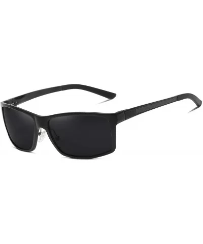 Sunglasses Protection Rectangular Travelling - Black Grey - CA18YCEKA46 $13.47 Rectangular