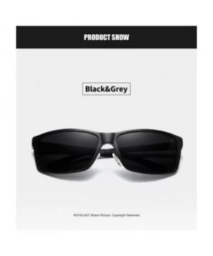 Sunglasses Protection Rectangular Travelling - Black Grey - CA18YCEKA46 $13.47 Rectangular