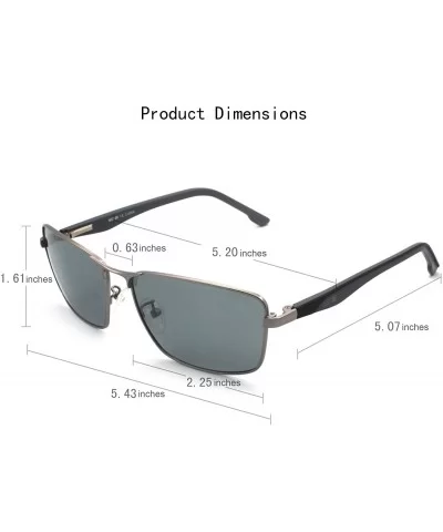 Metal Sport Sunglasses with Spring Hinge Polarized and UV 400 Protection lenses - Gunmetal Frame Grey Lens - CC18TQUXIR0 $11....