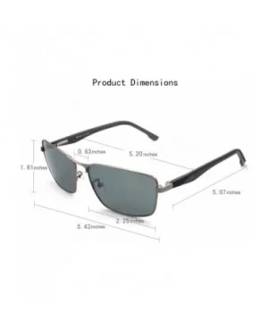 Metal Sport Sunglasses with Spring Hinge Polarized and UV 400 Protection lenses - Gunmetal Frame Grey Lens - CC18TQUXIR0 $11....