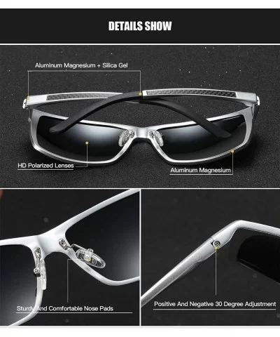 Sunglasses Protection Rectangular Travelling - Black Grey - CA18YCEKA46 $13.47 Rectangular