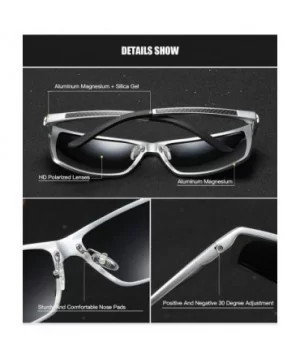 Sunglasses Protection Rectangular Travelling - Black Grey - CA18YCEKA46 $13.47 Rectangular