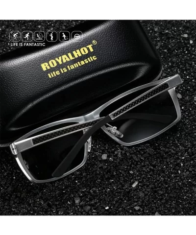 Sunglasses Protection Rectangular Travelling - Black Grey - CA18YCEKA46 $13.47 Rectangular