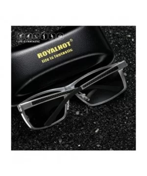 Sunglasses Protection Rectangular Travelling - Black Grey - CA18YCEKA46 $13.47 Rectangular