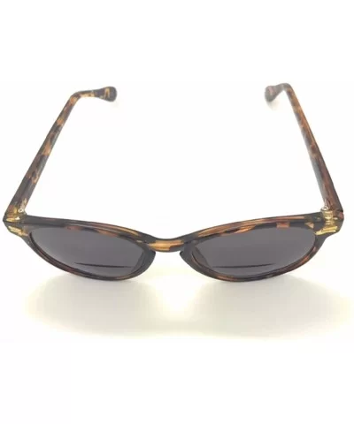 Round Stylish Bifocal Reading Sunglasses For Men Women - Dark Brown - CC18UTCI3YZ $9.85 Wayfarer