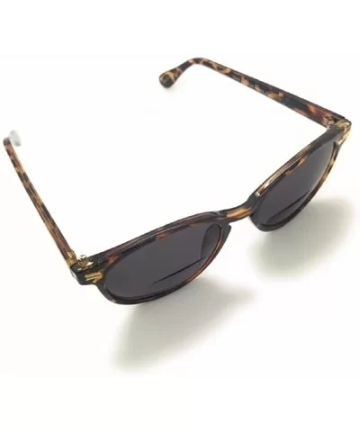 Round Stylish Bifocal Reading Sunglasses For Men Women - Dark Brown - CC18UTCI3YZ $9.85 Wayfarer