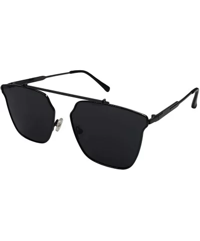 SUN PASSION Classic Square Sunglasses Black frame black lens For Men Women - CM18UQTYZWC $14.17 Square