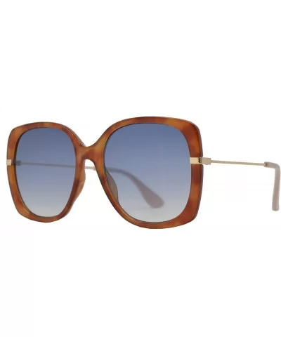 Retro Square Butterfly Sunglasses for Women UV Protection - Brown + Blue Gradient - CE1960Q2S6N $11.46 Butterfly