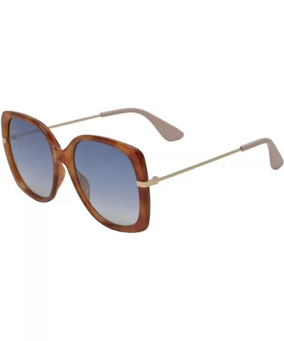 Retro Square Butterfly Sunglasses for Women UV Protection - Brown + Blue Gradient - CE1960Q2S6N $11.46 Butterfly