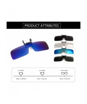 Clip-on Flip Up Polarized Rimless One Piece Sunglasses Over Prescription Glasses for Men Women - CK18N9HRO4Z $9.14 Rimless