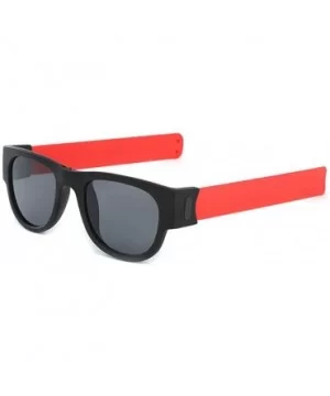 New Creative Wristband Glasses Polarized Sunglasses Driving Fold Goggles Snap Bracelet - Red - CT18TQKDTAX $6.40 Aviator