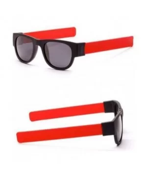 New Creative Wristband Glasses Polarized Sunglasses Driving Fold Goggles Snap Bracelet - Red - CT18TQKDTAX $6.40 Aviator