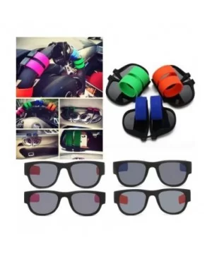 New Creative Wristband Glasses Polarized Sunglasses Driving Fold Goggles Snap Bracelet - Red - CT18TQKDTAX $6.40 Aviator