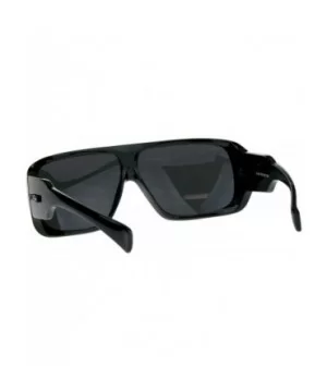 KUSH Sunglasses Mens Goggle Style Square Rectangular Black UV 400 - Black/Grey - CY18CHCZG6W $6.75 Rectangular