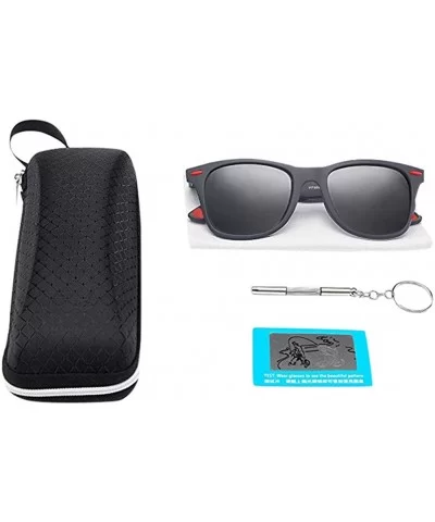 Men's Polarized Sunglasses 100% UV Protection Sunglasses Fishing Sport Sunglasses UV 400 Sunglasses - CK199UUYM5X $7.40 Square