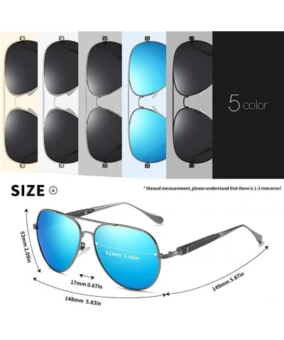 Matte Polarized Sunglasses-Shade Glasses Mirror Lens-Anti-glare Outdoor Eyewear - D - CO190EETWL9 $29.54 Sport