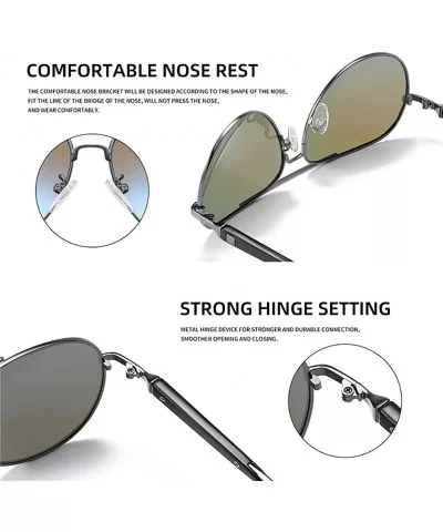 Matte Polarized Sunglasses-Shade Glasses Mirror Lens-Anti-glare Outdoor Eyewear - D - CO190EETWL9 $29.54 Sport